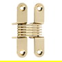 CEAM Niquel Acabado Latonado Ceam - Bisagra invisible pour portes de meubles en fer et zamak, finition laiton nickelé, jusqu'à 8 kg
