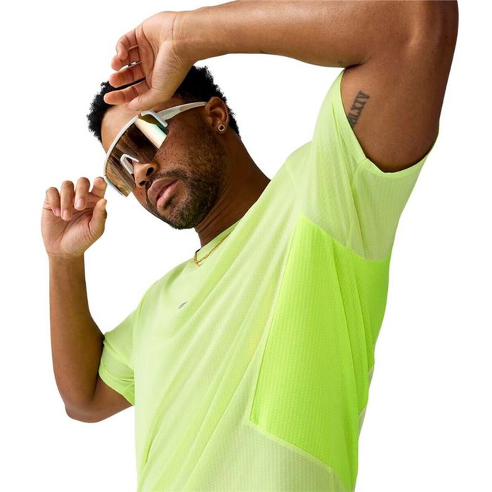 T-shirt à manches courtes homme Brooks High Point Sleeve 2.0 Jaune