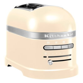 Kitchenaid 5KMT2204 EAC Grille-pain 2 tranches extra-larges métallique avec minuterie et capteur thermique électronique - Couleur amande