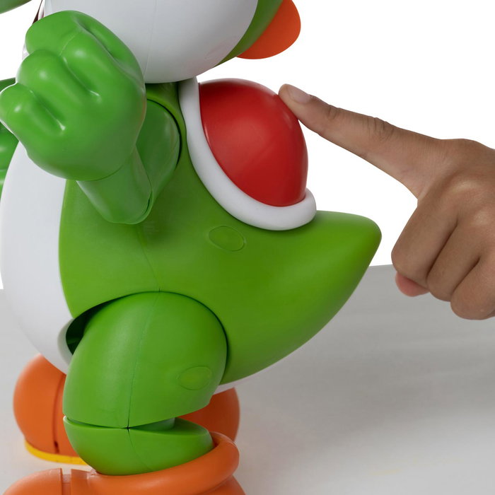 Jakks Pacific Figurine Yoshi Let's Go 36 cm - 413994 - Avec plus de 20 sons et musiques - Multilingue anglais français allemand italien portugais espagnol