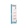BERILO Étagère carrée 4 étagères Bambou Rosa