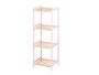 Berilo Étagère Carrée 4 Niveaux Bambou Rose Naturel 35x100x30 cm