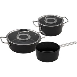 Fissler Adamant Set de 3 pièces - Poêle 24 cm, Casserole 20 cm et Casserole 18 cm