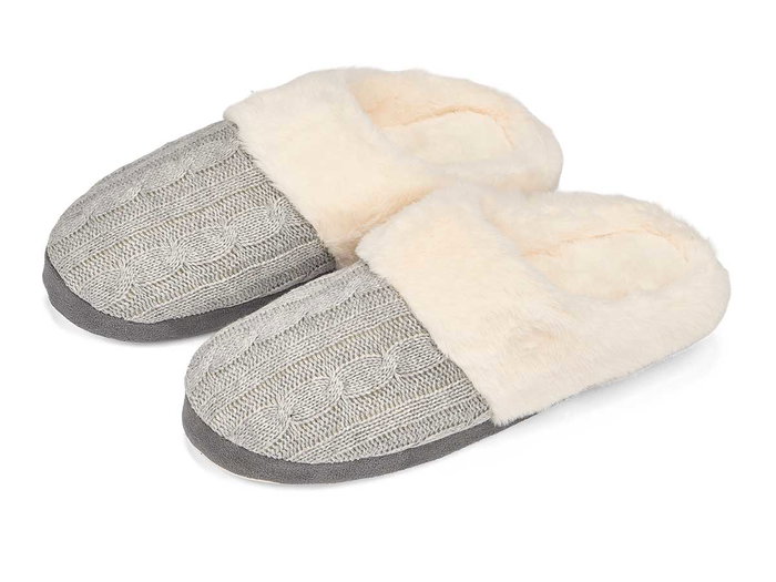 GIFTDECOR Zapatilla estar por casa femme Gris-Blanco GIFTDECOR Zapatilla estar por casa femme Gris-Blanco