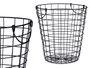 Kinvara Cesto en acier noir 30x30x30 cm, rangement décoratif (Set de 8)
