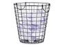 Kinvara Cesto en acier noir 30x30x30 cm, rangement décoratif (Set de 8)