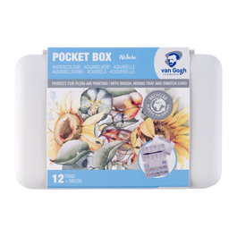 Van Gogh Étui d'aquarelles 12 couleurs tons naturels demi-pastilles