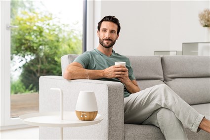 Beurer LA-40 Diffuseur d'arômes avec ultrason et chromothérapie, lumière LED 6 couleurs, pour pièces jusqu'à 20 m²