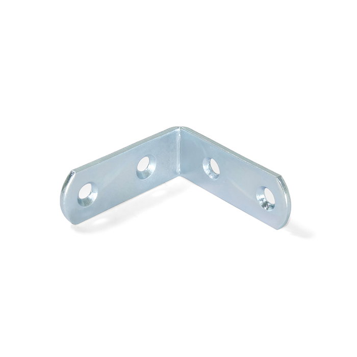 Emuca Lot de 50 équerres de raccordement pour meubles, 42x42mm, 4 trous, Acier, zingué