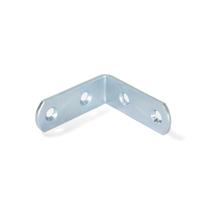 Emuca Lot de 50 équerres de raccordement pour meubles, 42x42mm, 4 trous, Acier, zingué