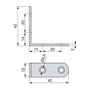 Emuca Lot de 50 équerres de raccordement pour meubles, 42x42mm, 4 trous, Acier, zingué