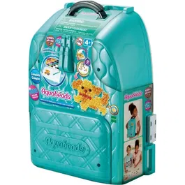 Aquabeads Sac à dos créatif DX - Coffret de perles à repasser, 1000 perles formes et couleurs, jeu créatif personnalisable pour enfants dès 4 ans - Réf. 31993