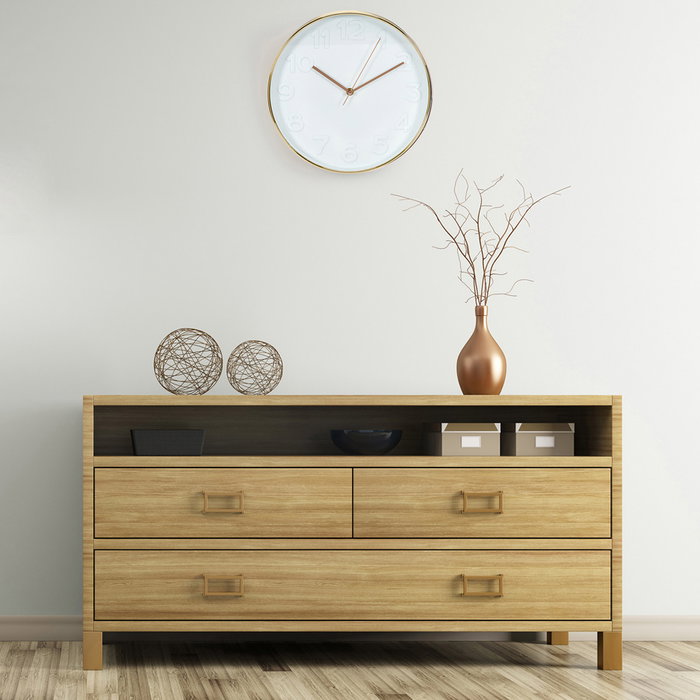 Home Deco Factory Horloge Murale Blanche 30,5 cm
