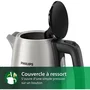 Philips HD9350/90 Bouilloire électrique 1.7L 2200W en inox - Collection Métal - Anti-calcaire, sécurité, ouverture large et indicateur 1 tasse