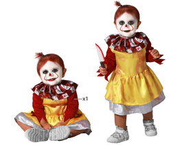 atosa Déguisement Clown Halloween Bébé Fille avec Robe Jaune