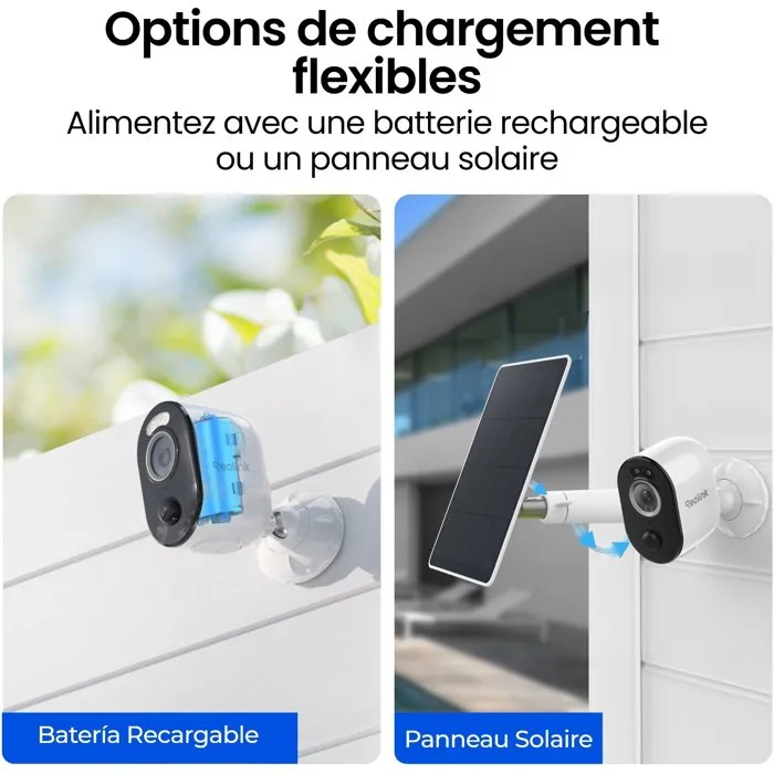 Reolink B330 Caméra de surveillance avec panneau solaire, Blanc Reolink B330 Caméra de surveillance avec panneau solaire, Blanc