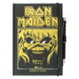 ERIK - Cahier premium A5 avec stylo projecteur Iron Maiden - 96 pages, couverture rigide, livré avec stylo et piles