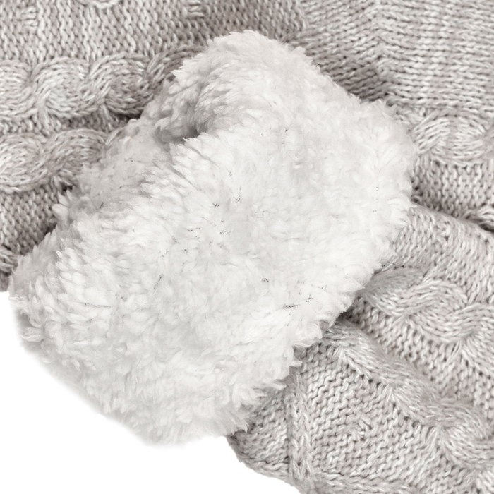 Sensly Chaussettes Sherpa Grises Sensly Chaussettes Sherpa Grises