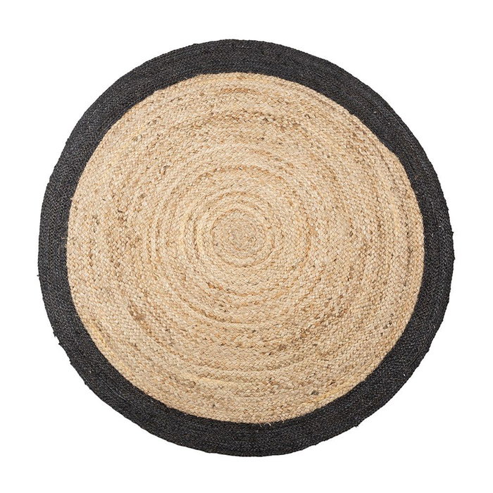 Atmosphera Tapis Noir Ø 120 cm en Jute