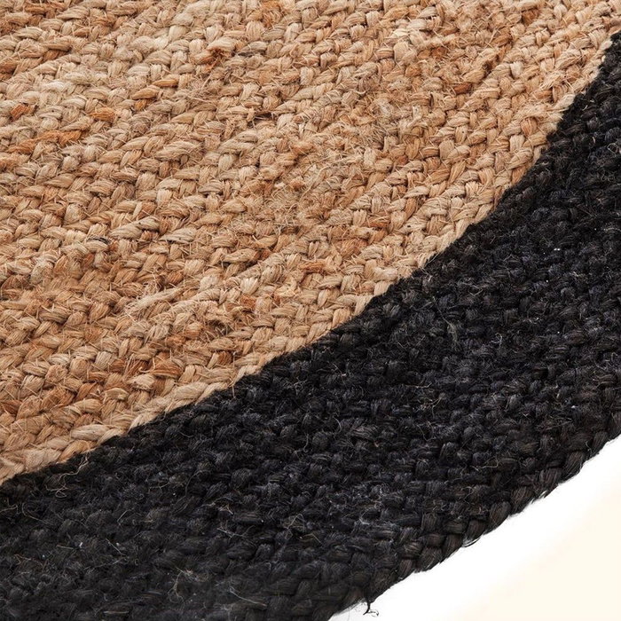 Atmosphera Tapis Noir Ø 120 cm en Jute