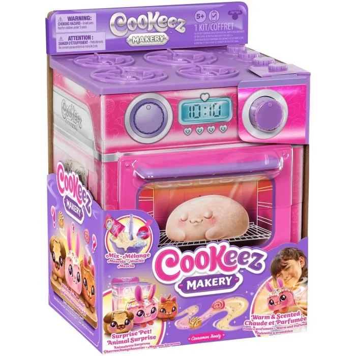 Cookeez Makery - Fabrique à Pâtisserie Rose Moose Toys - Four interactif avec peluche parfumée, accessoires et gâteaux chauds en 90 secondes