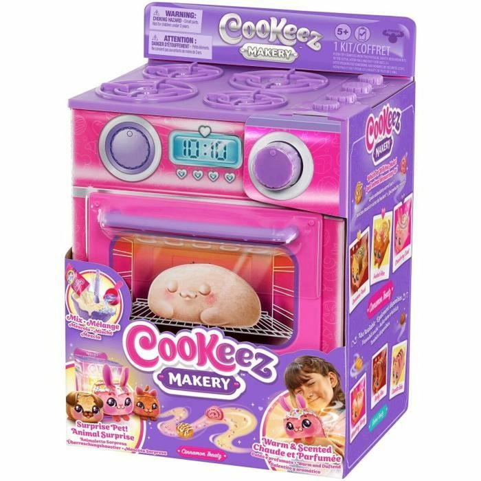 Cookeez Makery Fabrique à Pâtisserie Rose avec Four Interactif et Peluche Parfumée
