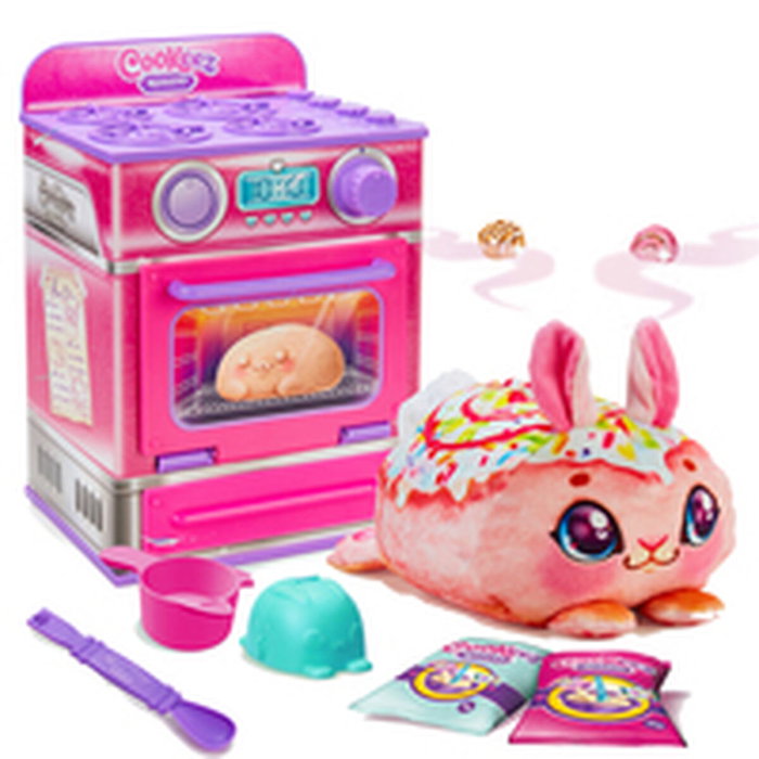 Cookeez Makery Fabrique à Pâtisserie Rose avec Four Interactif et Peluche Parfumée