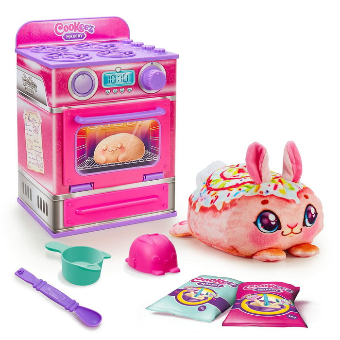 Cookeez Makery Fabrique à Pâtisserie Rose avec Four Interactif et Peluche Parfumée