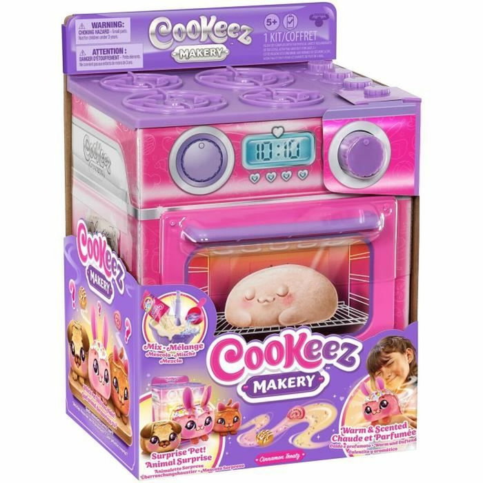 Cookeez Makery Fabrique à Pâtisserie Rose avec Four Interactif et Peluche Parfumée