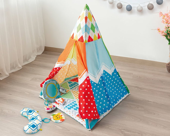 KioKids Tapis de jeu et Teepee d'activités du cirque KioKids Tapis de jeu et Teepee d'activités du cirque