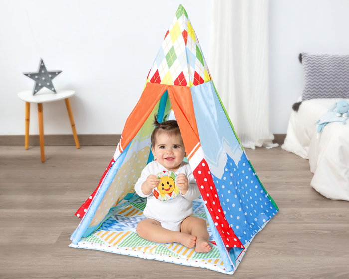 KioKids Tapis de jeu et Teepee d'activités du cirque KioKids Tapis de jeu et Teepee d'activités du cirque