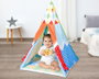 KioKids Tapis de jeu et Teepee d'activités du cirque