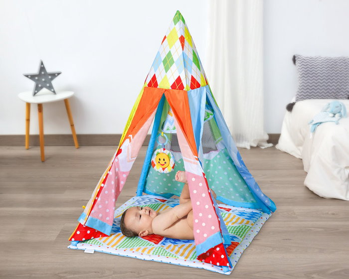KioKids Tapis de jeu et Teepee d'activités du cirque KioKids Tapis de jeu et Teepee d'activités du cirque