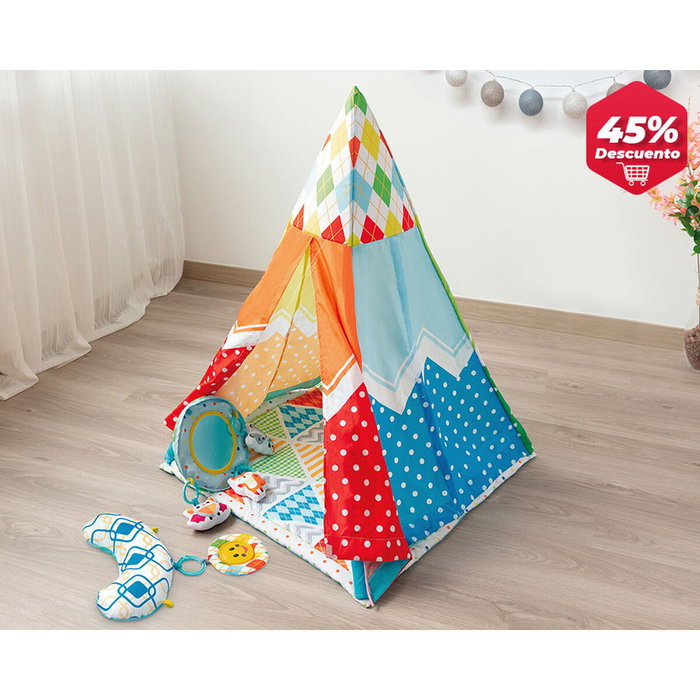KioKids Tapis de jeu et Teepee d'activités du cirque KioKids Tapis de jeu et Teepee d'activités du cirque