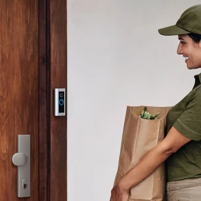 Ring - Sonnette vidéo Pro 2 avec rail DIN - Vidéo HD, détection de mouvement, sonnette connectée filaire pour sécurité de l'entrée