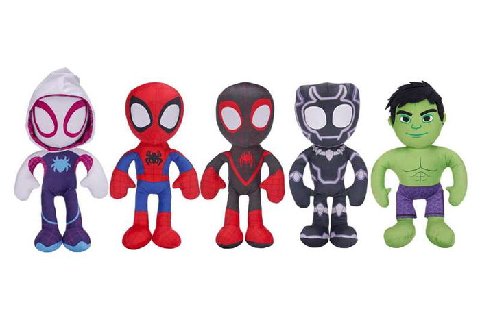 Play By Play Peluche Spidey And Friends 30 cm - Modèles surtidos - Peluche Marvel pour enfant à partir de 3 ans