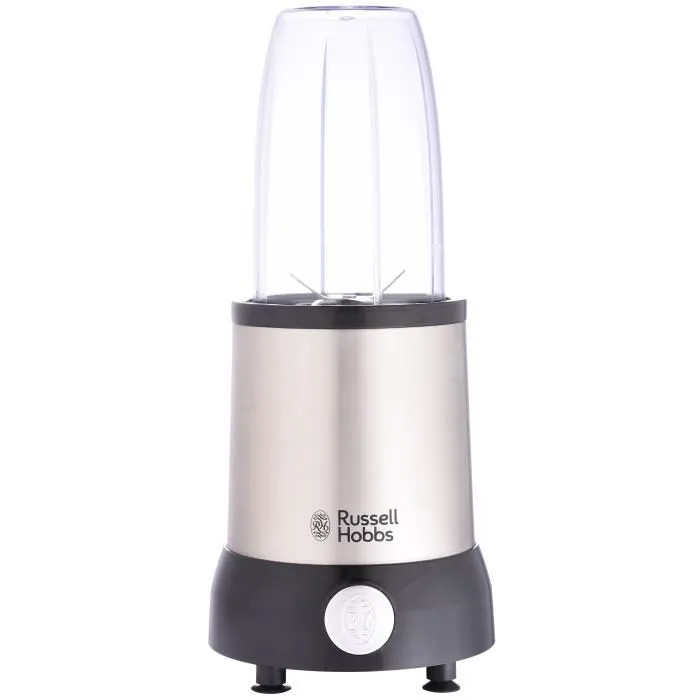 Russell Hobbs 23180-56 Extracteur de nutriments NutriBoost, 700W, Acier Inoxydable, 3x700ml + 2x350ml, 2 lames