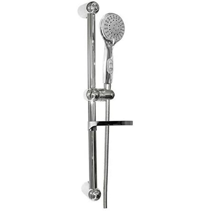 Edouard Rousseau Barre de douche avec douchette Stop'o 3 jets, Chrome