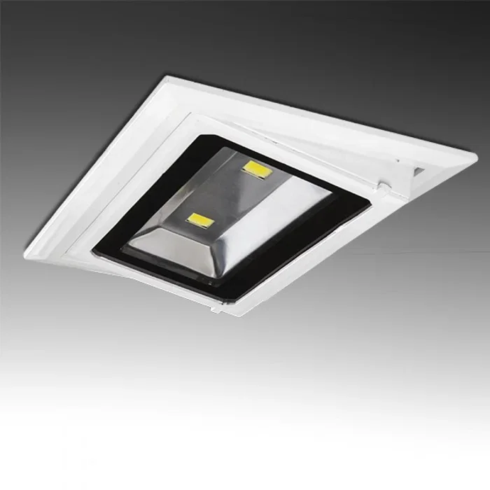 HO LED Downlight Rectangulaire Basculante 20W 1685Lm 2700K 40000H - Projecteur LED encastrable pour commerce