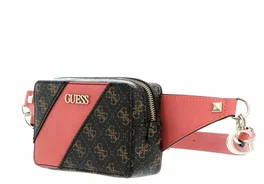 Guess Camy Sac banane en tissu Corail/Marron