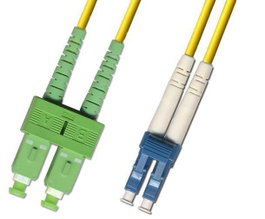 MicroConnect Câble à fibre optique SC-LC Duplex OS2 Jaune 0,5m