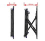B-Tech BT8312 Support videowall modulaire profil mince avec micro-ajustement et ouverture soft (VESA 600x400)