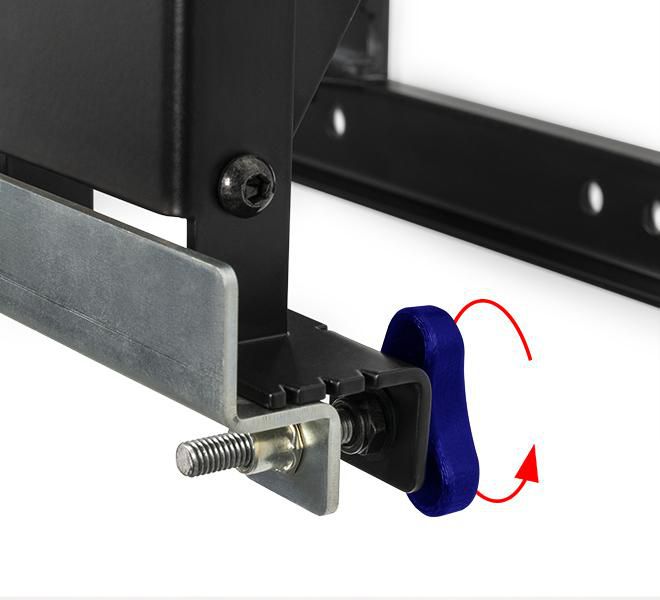 B-Tech BT8312 Support videowall modulaire profil mince avec micro-ajustement et ouverture soft (VESA 600x400)