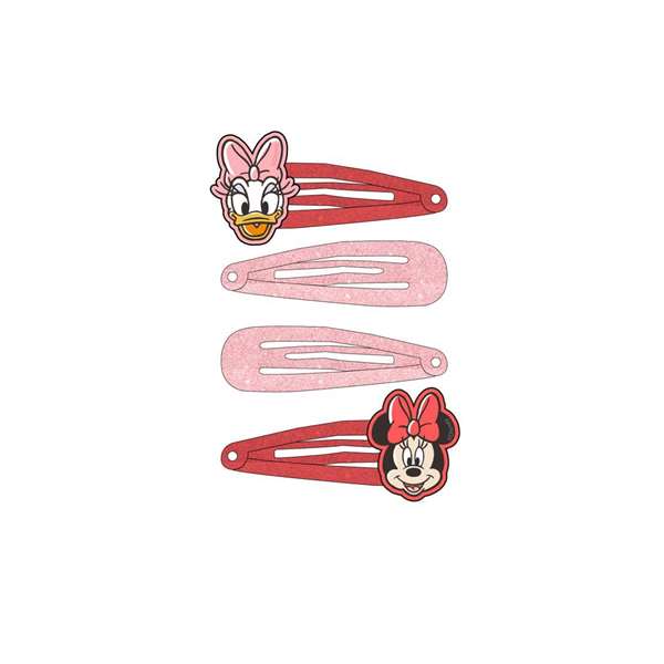 Cerdá Accessoires Cheveux 4 Clips Minnie Rouge 6,5 x 12,5 x 0,1 cm