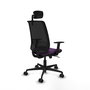 Piqueras Y Crespo Alares Chaise de Bureau Synchrone Violet et Noir