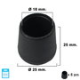 MAURER Embout Conique Noir 18mm, Blister de 8 pièces