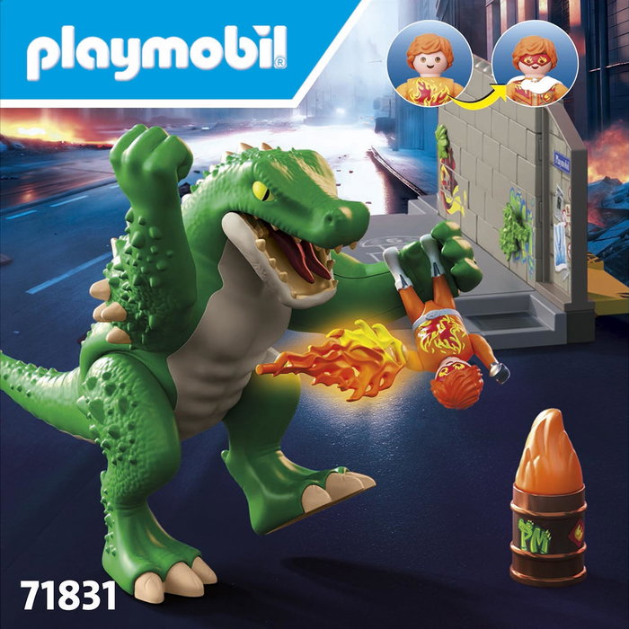 PLAYMOBIL 71831 Les super-héros contre le lézard géant