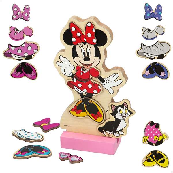Woomax Jeu magnétique en bois Minnie Disney