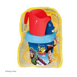 Smoby - Kit de Playa Toy Story avec Seau, Pelle, Râteau, Tamis, Moule et Arrosoir - Sac à Dos - Pour Enfants à Partir de 3 Ans