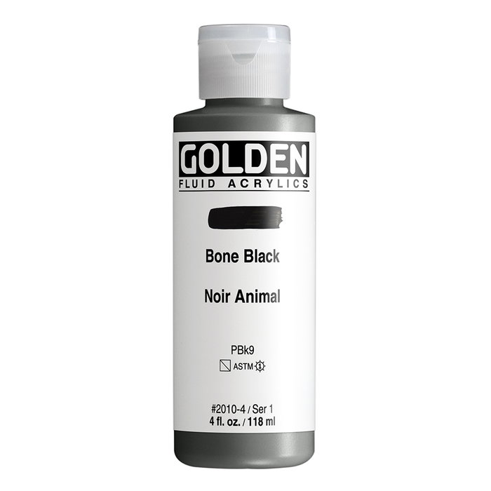 Golden Peinture Acrylique Fluide Noir de Hueso 118 ml Golden Peinture Acrylique Fluide Noir de Hueso 118 ml